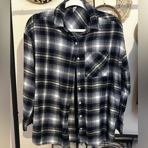 BP Navy and White Plaid